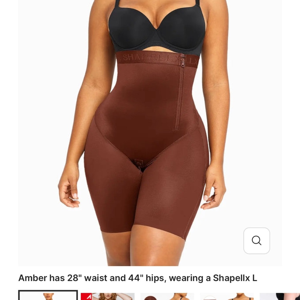 Shapellx Airslim Butt-Lifting High Waisted Shorts Size Large